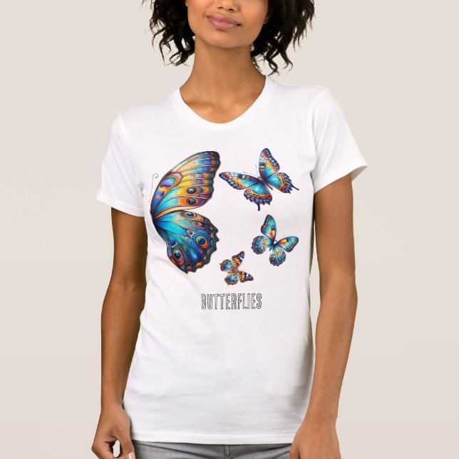 Camiseta Pegar borboletas. (Frente)