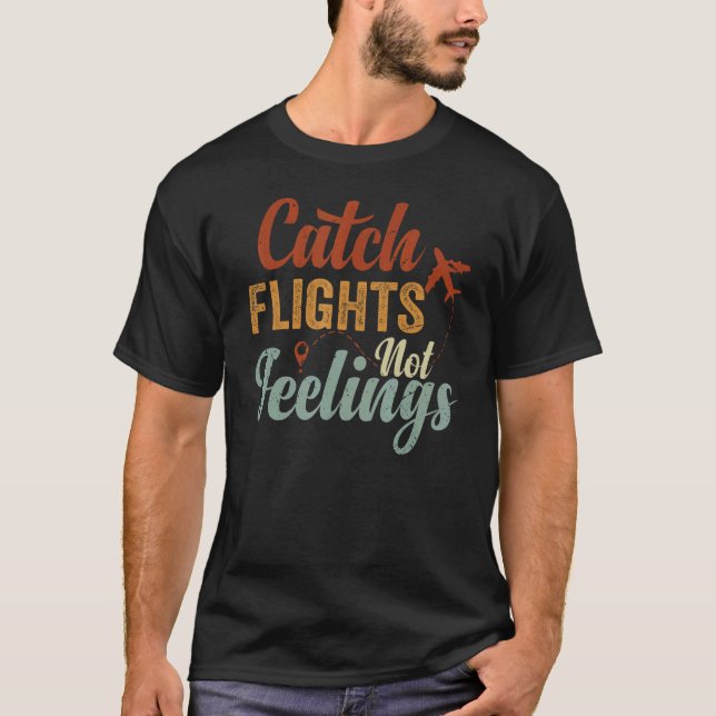 Camiseta Pegar Voos - Não Sentimentos (Frente)