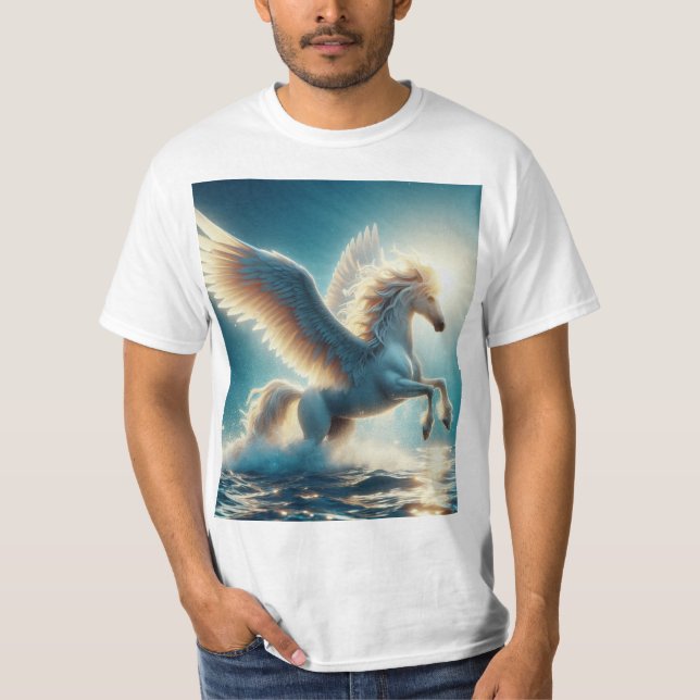 Camiseta Pegaso Místico: El Guardián del Mar (Frente)
