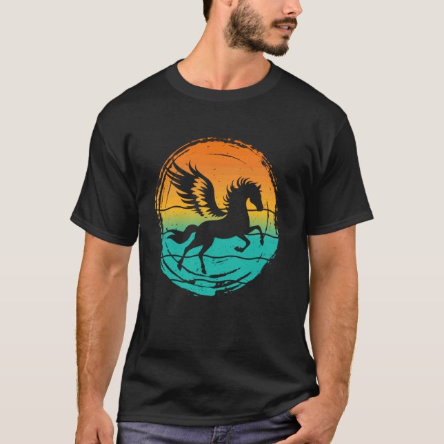 Camiseta Pégaso Mitologia Grega Asas Cavalo Garanhão Vinta (Frente)