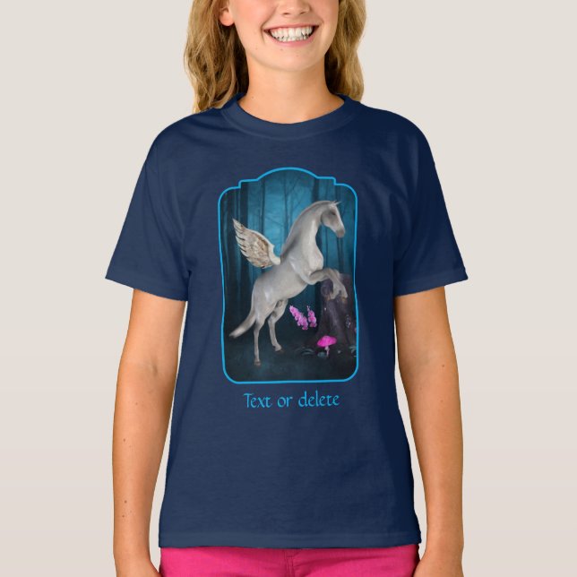 Camiseta Pegasus Magical Forest Fantasy Horse Art (Frente)