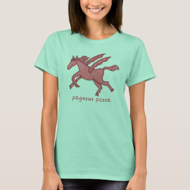 Camiseta Pegasus Posse Women's Ringer (Frente)