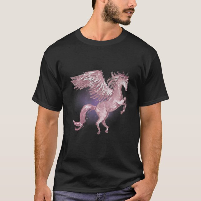 Camiseta Pegasus Watercolor Fantasy Mythical Mystic (Frente)