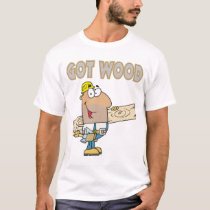 Camiseta pegou madeira humor de carpinteiro desenho engraça