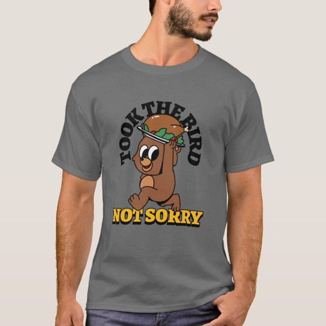 Camiseta Pegou O Pássaro Não Desculpe Oversized (Frente)