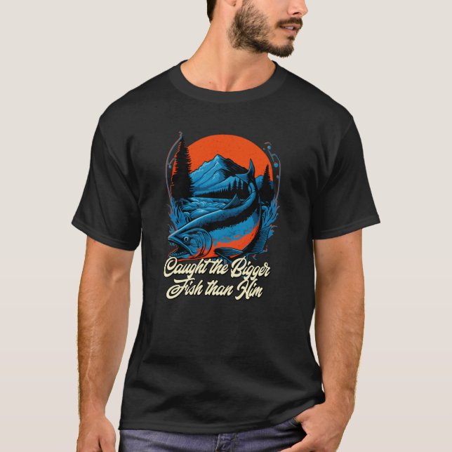 Camiseta Pegou o Peixe Maior do que Ele Memes Naughty Tren (Frente)