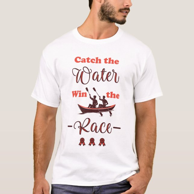 Camiseta Pegue a água ganhando a corrida (Frente)