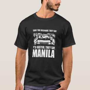 Camiseta Pegue A Estrada Manila Tráfego Filipinas Rush