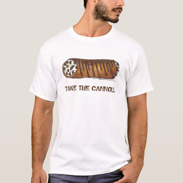 Camiseta Pegue a pastelaria italiana Cannoli Pastery Chef F (Frente)