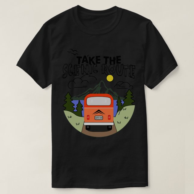 Camiseta Pegue a Rota Cênnica 1 (Frente do Design)