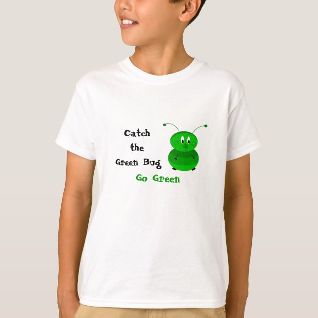 Camiseta Pegue o Inseto Verde (Frente)