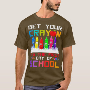 Camiseta Pegue Seu Crayon É O Primeiro Dia Da Escola