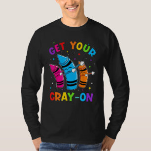 Camiseta Pegue Seu Lápis De Cera No Brilho Lápis De Cera De