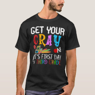 Camiseta pegue seu lápis no primeiro dia do terceiro ano