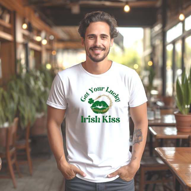 Camiseta Pegue seu sortudo Beijo Irlandês (Criador carregado)