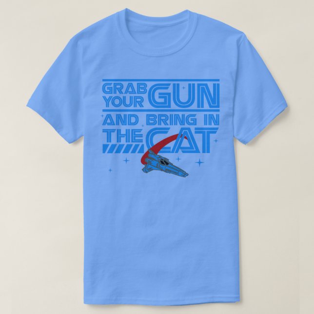 Camiseta Pegue Sua Arma E Traga O Gato (Frente do Design)