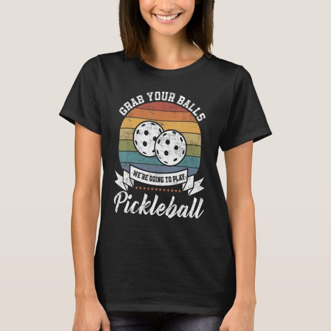 Camiseta Pegue Sua Figurinha Do Jogador De Pickleball (Frente)