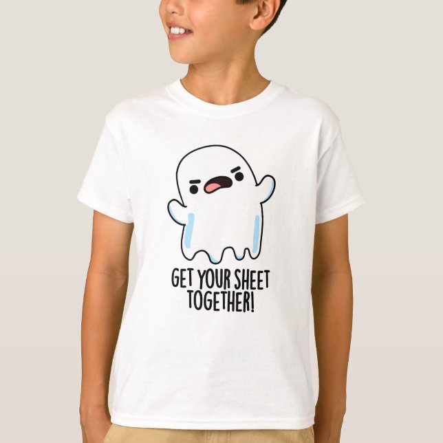 Camiseta Pegue Sua Folha Junto Engraçado Ghost Pun (Frente)