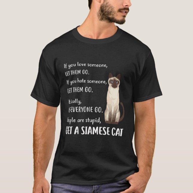 Camiseta Pegue Um Gato Siamês, Teto De Gato Siamês (Frente)