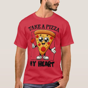Camiseta Pegue uma pizza meu coração
