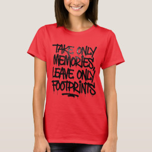 Camiseta Pegue Voos Não Sentimentos Citação de Grafite Arco