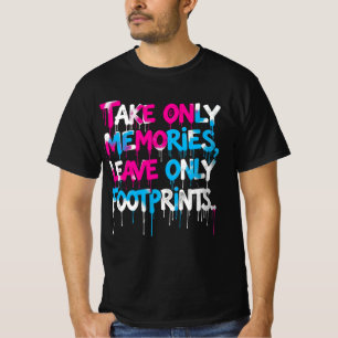 Camiseta Pegue Voos Não Sentimentos Citação de Grafite Arco