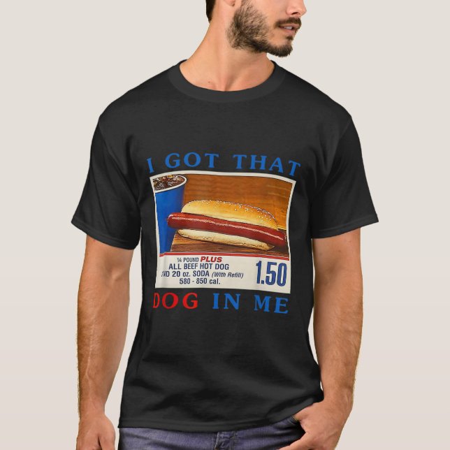 Camiseta Peguei Esse Cachorro Em Mim Engraçado Combo Hotdog (Frente)