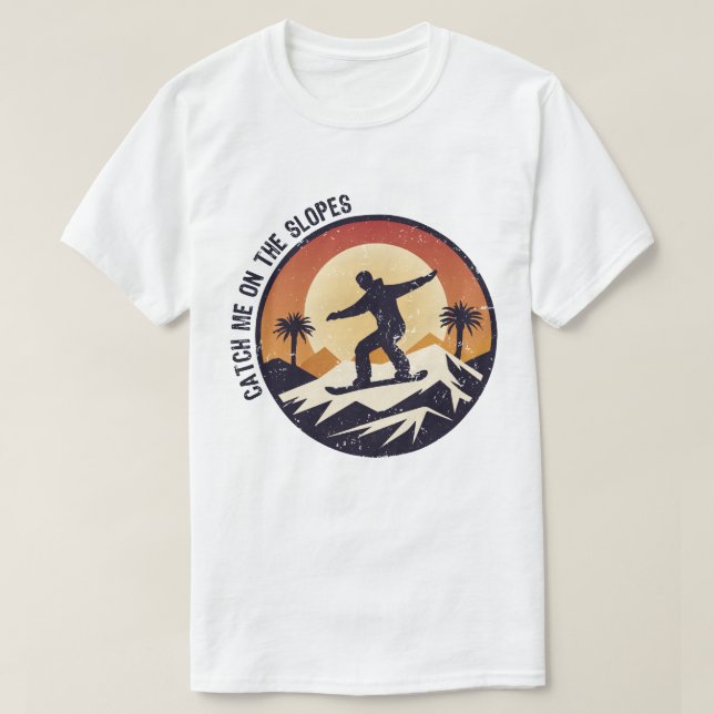 Camiseta Peguem-me nos Slopes (Frente do Design)