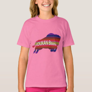 Camiseta Peguem o EDDIE, as BISON Girls Ruffle T-Shirt