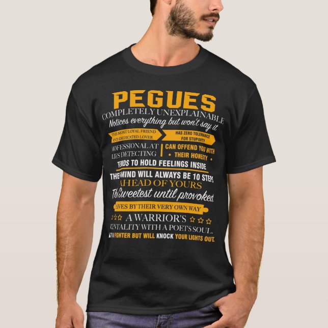 Camiseta PEGUES completamente inexplicáveis (Frente)