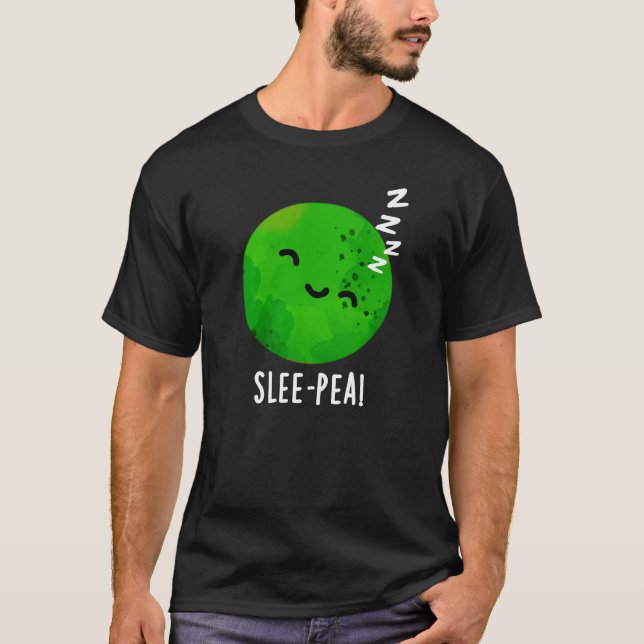 Camiseta Peia Dormida Engraçada Pera Dormida Escura BG (Frente)