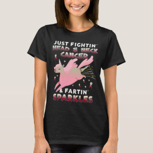 Camiseta peido unicórnio cancer apêndice cabeça e pesco