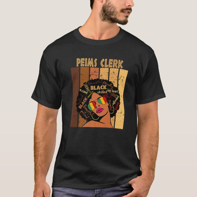 Camiseta Peims Clerk Afro-Americana Black Hist (Frente)