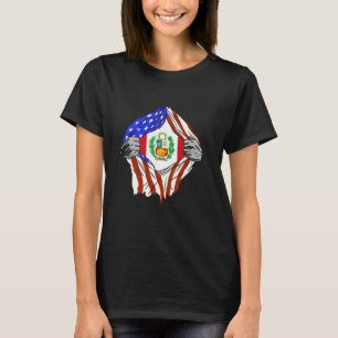 Camiseta Peito do Peru EUA Bandeira Peruana Orgulho Peruano