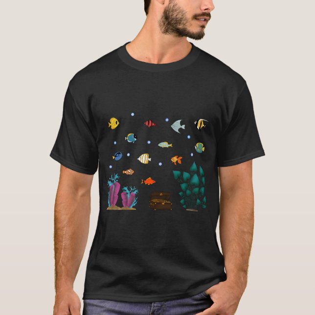 Camiseta Peixe 3 brilhante (Frente)