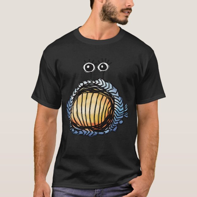 Camiseta Peixe Abstrato com Padrões Vibrantes (Frente)