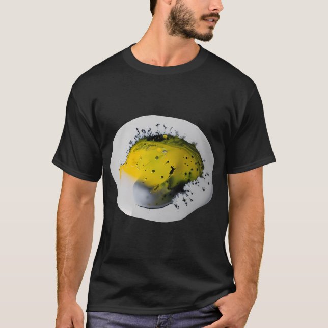 Camiseta Peixe amarelo abstrato (Frente)