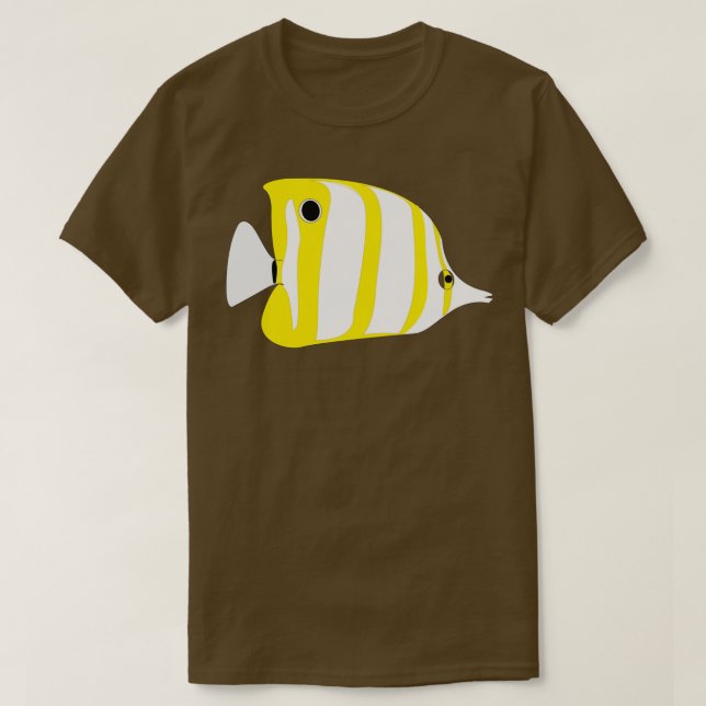 Camiseta Peixe Amarelo Branco Estimulado (Frente do Design)