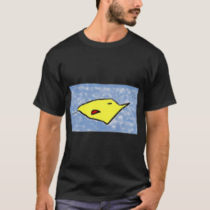 Camiseta Peixe Amarelo Feliz No Mar Azul