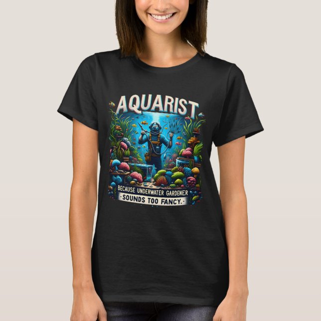 Camiseta Peixe-anjo Altum Retro com Legenda (Pterophyllum a (Frente)