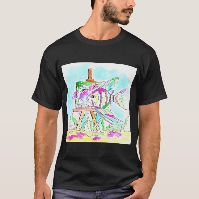 Camiseta Peixe-anjo Artista (Frente)