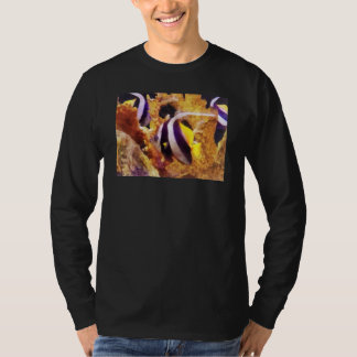Camiseta Peixe-Anjo com Listras Pretas e Brancas