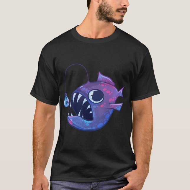 Camiseta Peixe-Anjo Fofo (Roxo) (Frente)