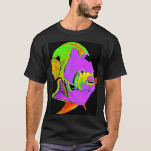 Camiseta Peixe Anjo Roxo Abstrato