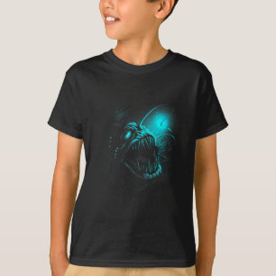 Camiseta Peixe-Anzol Criaturas do Mar Profundo Peixe-Anzol