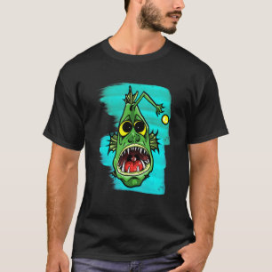 Camiseta Peixe-Anzol Olhando com Lâmpada para Pesca Marítim