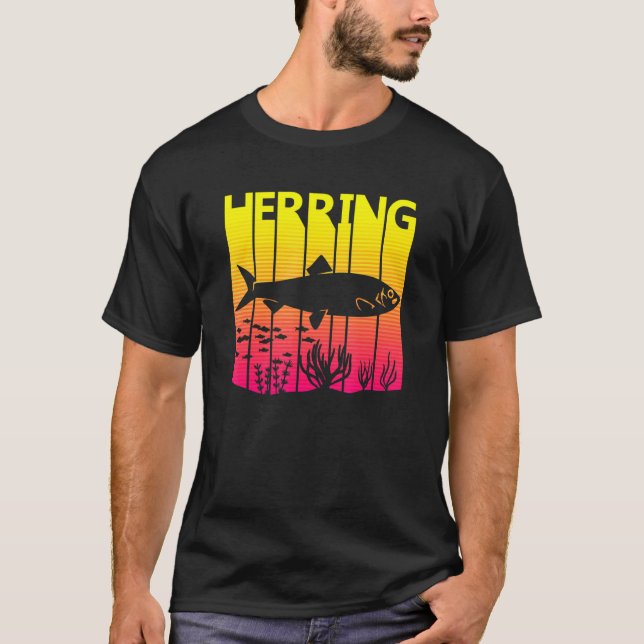 Camiseta Peixe Arenque Retro (Frente)