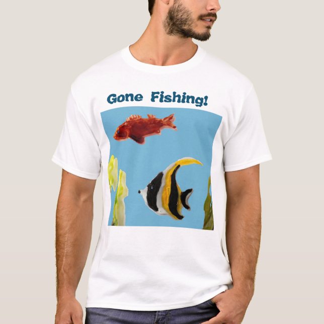 Camiseta Peixe Art Blue Sea (Frente)
