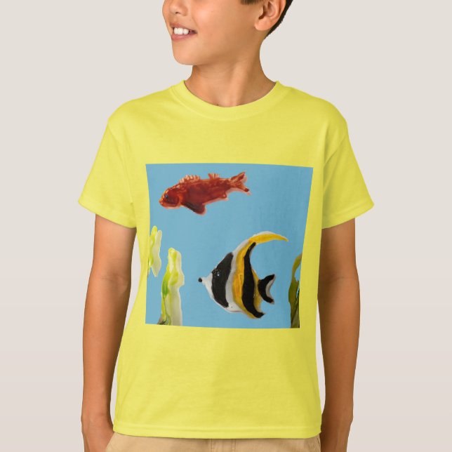 Camiseta Peixe Art nadando no mar (Frente)