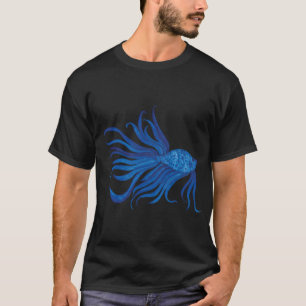 Camiseta Peixe Azul Aquarela Chique